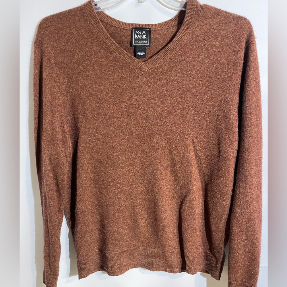Jos. A. Bank Men's Brown Merino Wool Sweater